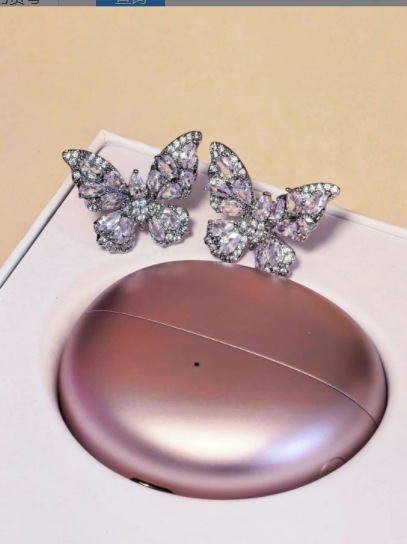 Dazzling Earbud Jewelry Charms for Clip-On Headphones Sparkling Crystal & Gemstone Earbud Accessories Luxurious Detachable Earphone Accessories (25+ Styles)