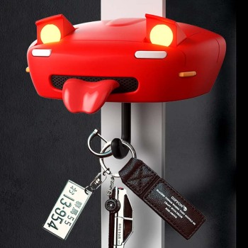 Car Face Keychain Holder with Opening Eyes Fun Wall Mounted Key Organizer Hook Perfect Gift for Car Lovers Gifts for Him