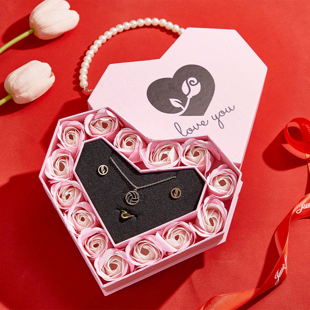 Romantic Heart Shaped Handheld Jewellery Gift Box Valentine's Day Gift - NameNecklace
