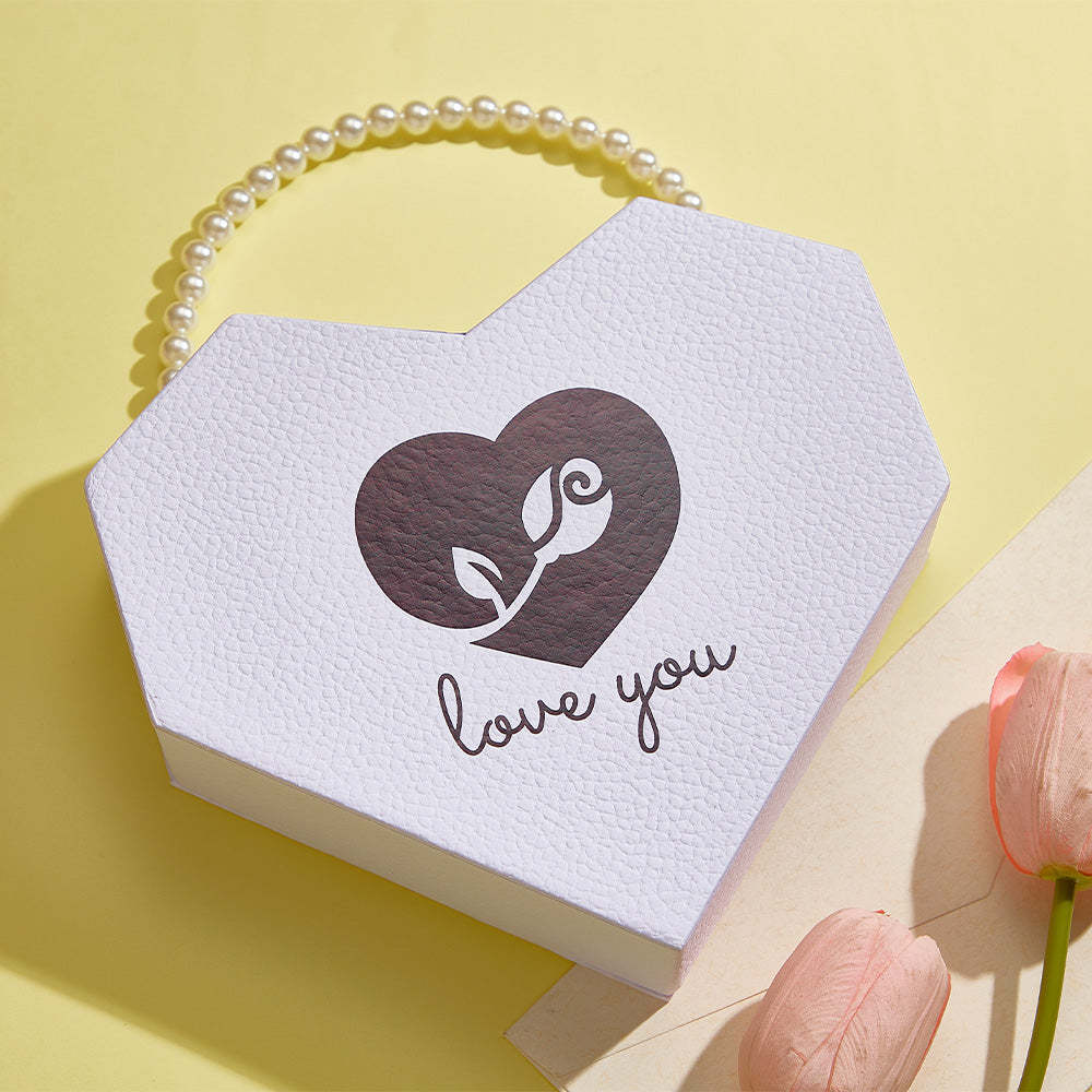 Romantic Heart Shaped Handheld Jewellery Gift Box Valentine's Day Gift - NameNecklace