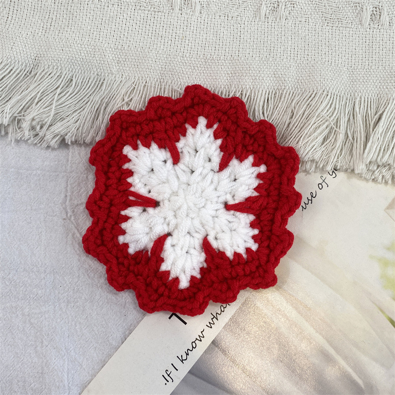Handmade Crochet Christmas Coasters Artisan-Made Holiday Crochet Decorations with Holiday Cheer Christmas Decorations