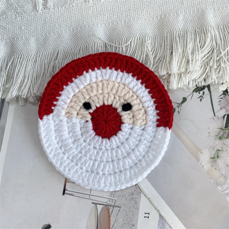 Handmade Crochet Christmas Coasters Artisan-Made Holiday Crochet Decorations with Holiday Cheer Christmas Decorations