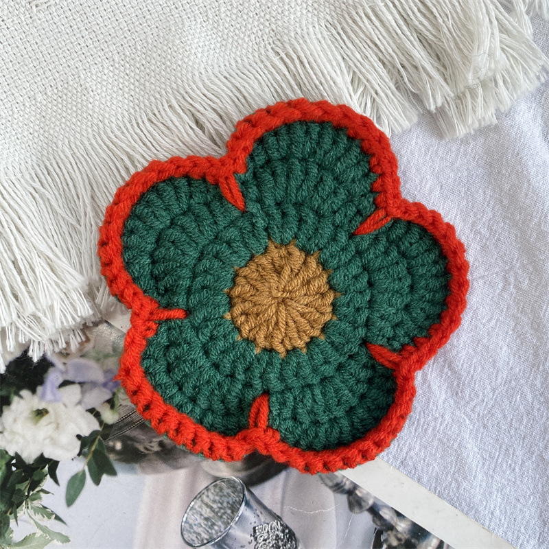 Handmade Crochet Christmas Coasters Artisan-Made Holiday Crochet Decorations with Holiday Cheer Christmas Decorations