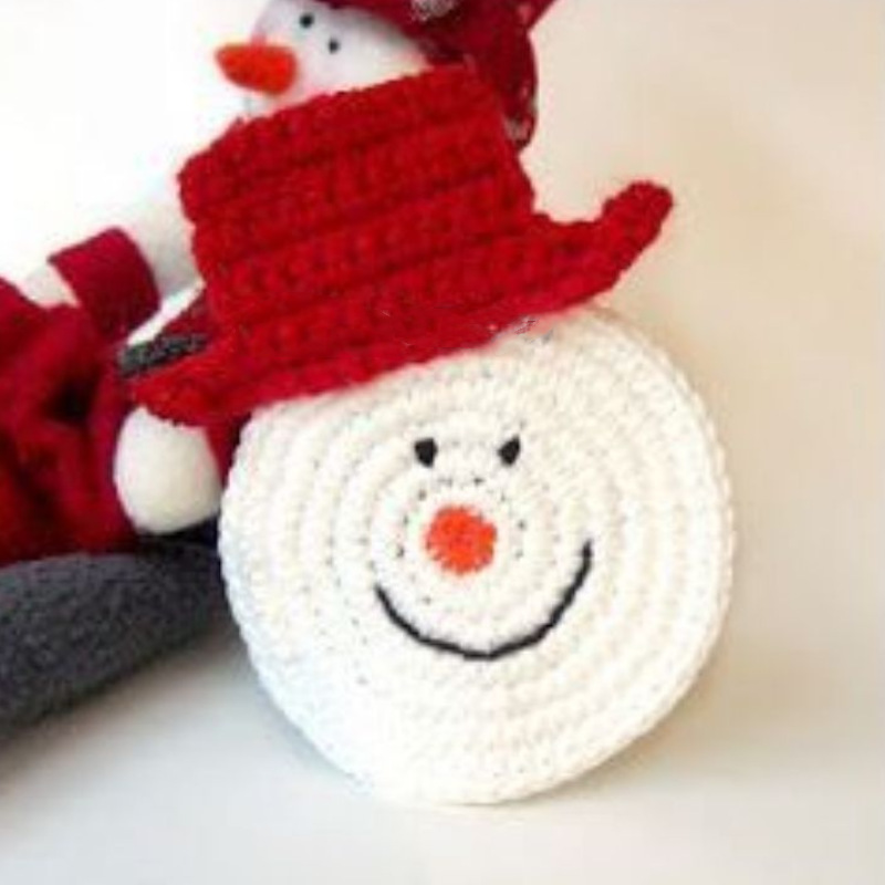 Handmade Crochet Christmas Coasters Artisan-Made Holiday Crochet Decorations with Holiday Cheer Christmas Decorations