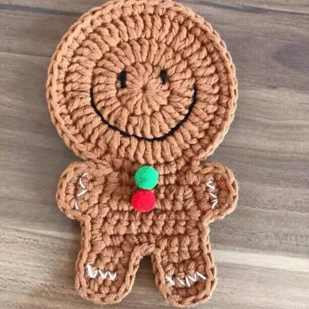 Handmade Crochet Christmas Coasters Artisan-Made Holiday Crochet Decorations with Holiday Cheer Christmas Decorations