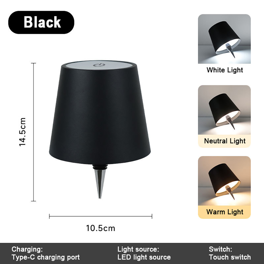 Cordless Rechargeable Wine Bottle Lamp USB Bottle Cap Lamp Shade Modern Minimalist Bottle Stopper Light Touch Control Dimmable