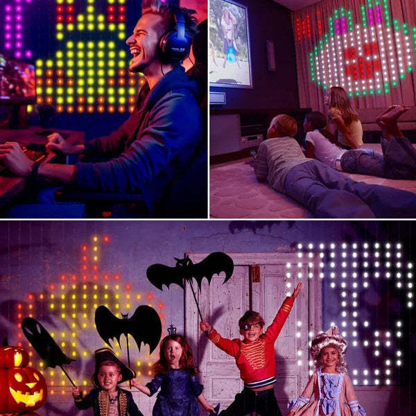 APP Controlled LED Curtain Lights RGB Multi-Color Smart Bluetooth Subtitle Curtain Lights - NameNecklace
