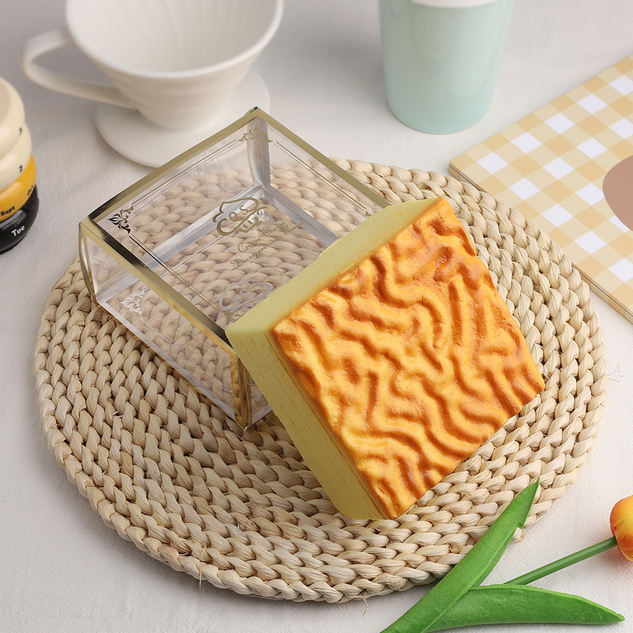 Tiger Skin Cake Squishy Slow Rebound Stress Relief Toy with Fragrance(1 PC)