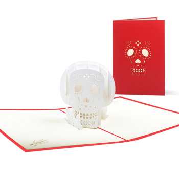 Halloween 3D Pop Up Card Skull Pop Up Greeting Card - Giftlab