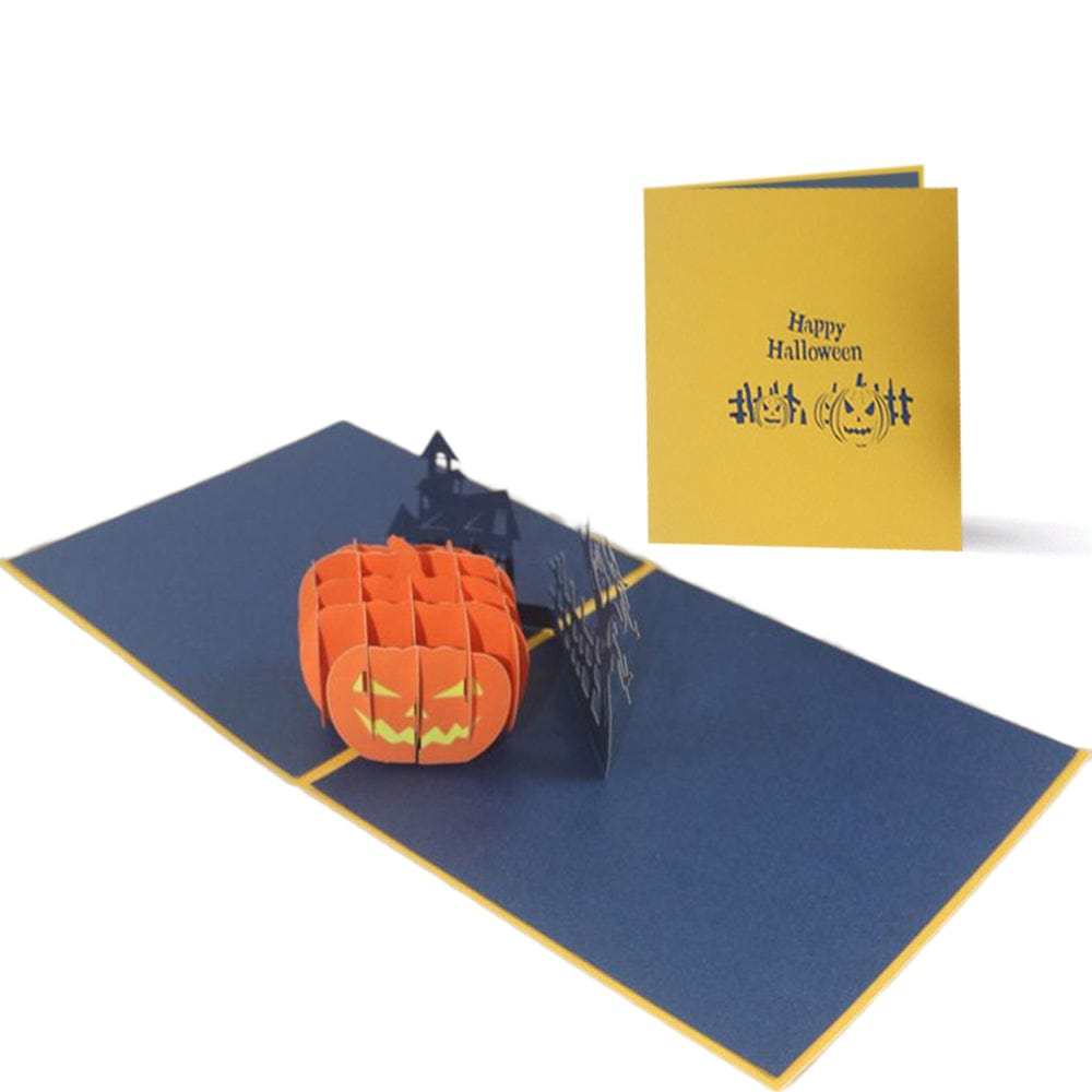 Halloween 3D Pop Up Card Pumpkin Pop Up Greeting Card - Giftlab