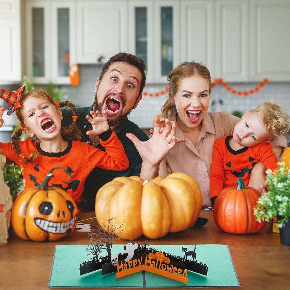 Halloween 3D Pop Up Card Cemetery Pattern Pop Up Greeting Card - Giftlab