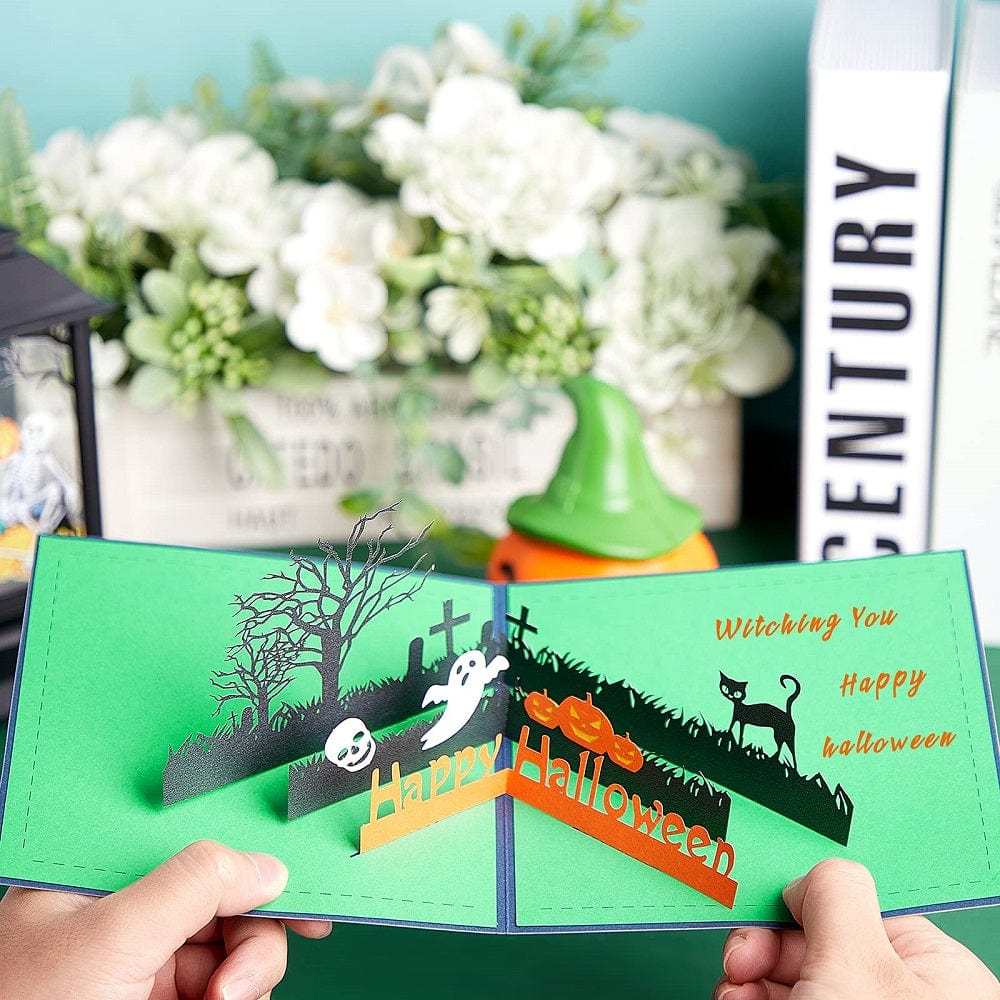 Halloween 3D Pop Up Card Cemetery Pattern Pop Up Greeting Card - Giftlab