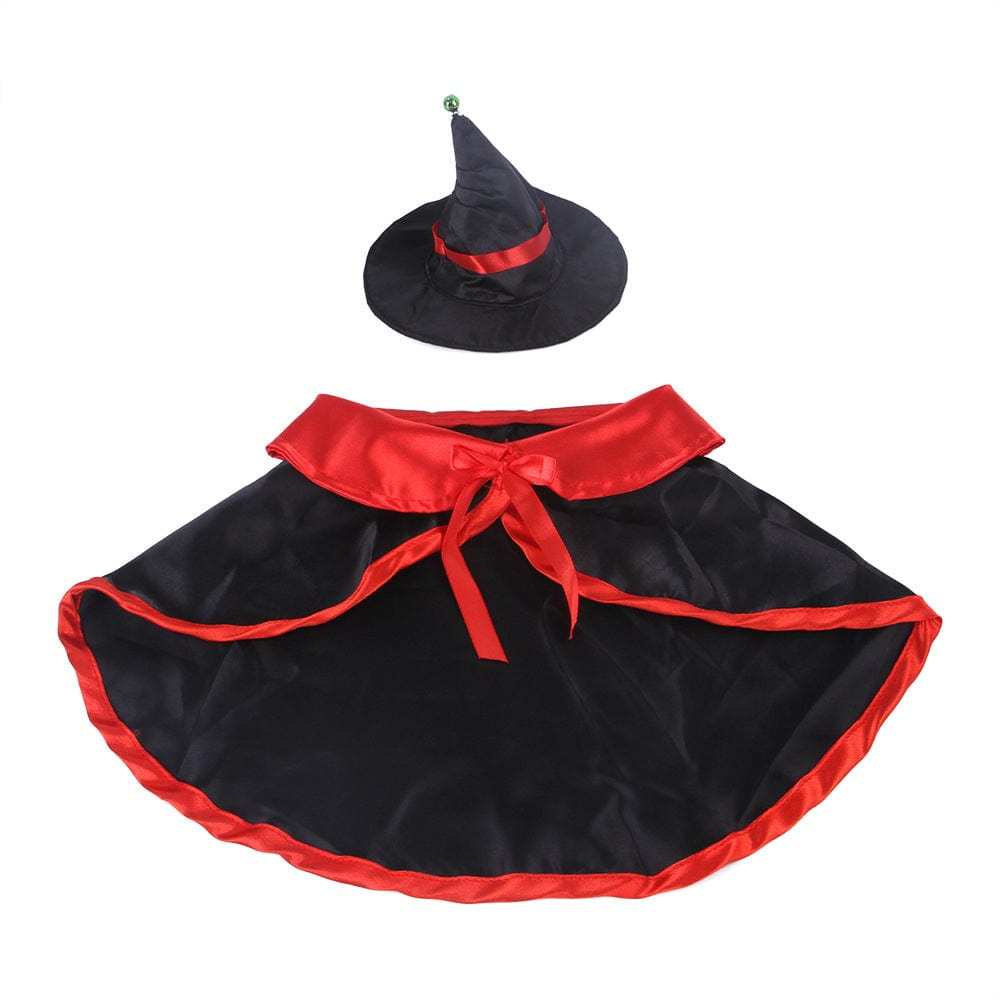 Halloween Pet Costume Set Vampire Cloak with Wizard Hat for Cat Puppy Halloween Party Pet Cosplay - Giftlab