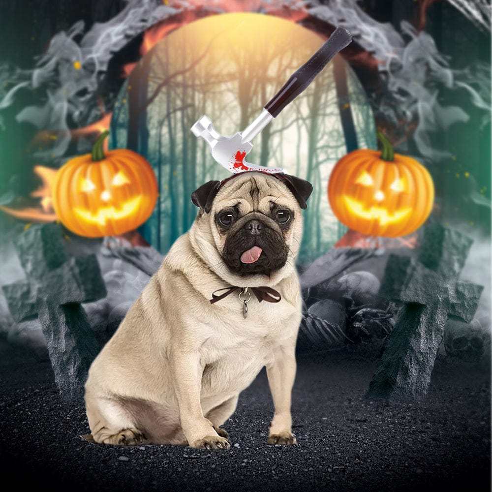Halloween Funny Horror Bloody Headband Costume Horrible Costume Toys Props for Pet - Giftlab