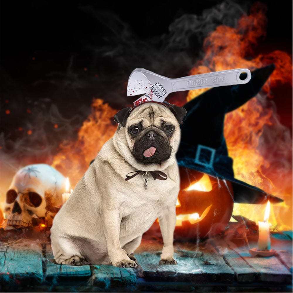 Halloween Funny Horror Bloody Headband Costume Horrible Costume Toys Props for Pet - Giftlab