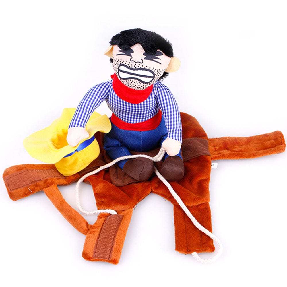 Halloween Cowboy Rider Dog Costume Knight Style with Doll for Halloween Day Pet Costume - Giftlab