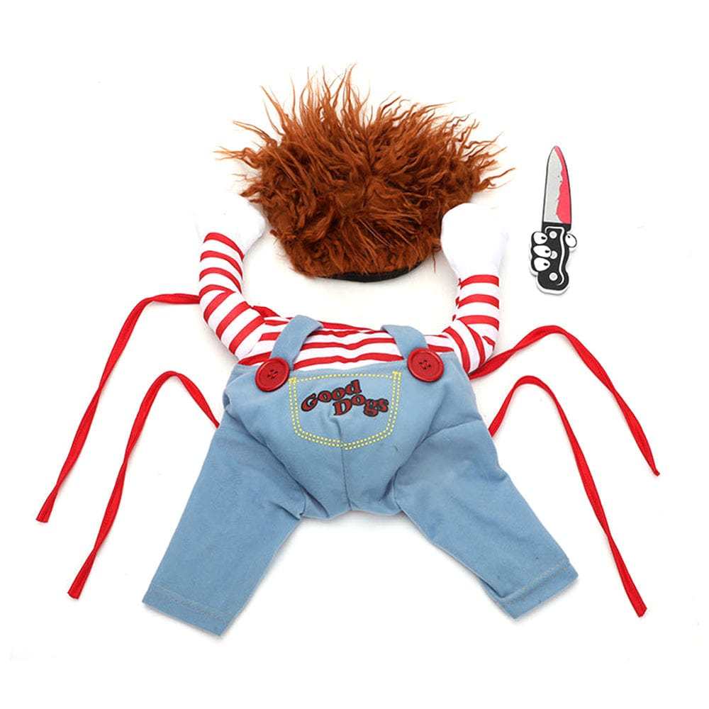 Halloween Pet Deadly Doll Dog Costume Pet Cosplay Halloween Christmas Funny Costume for Small Medium and Large Dogs - Giftlab