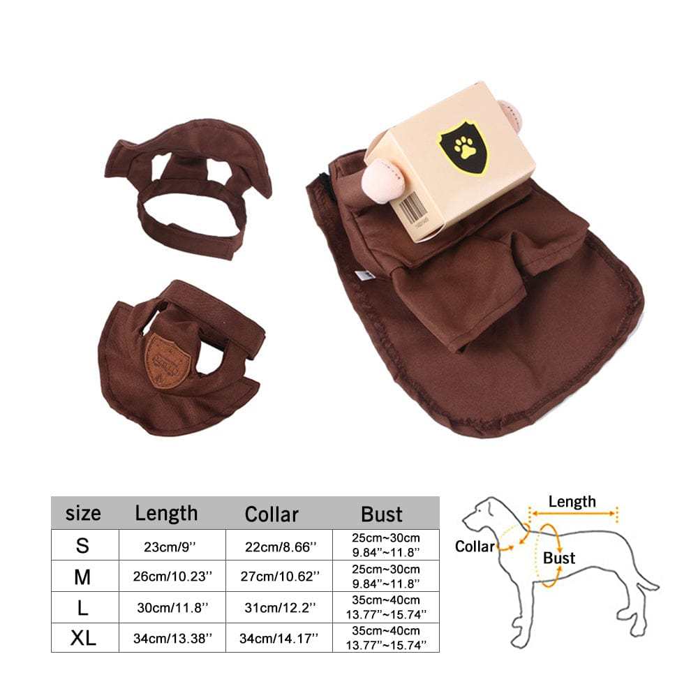 Halloween Courier Pet Costume Halloween Courier Style Pet Dressing up Cosplay Party Costume with Hat for Pet - Giftlab