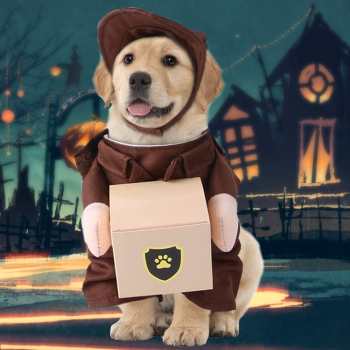 Halloween Courier Pet Costume Halloween Courier Style Pet Dressing up Cosplay Party Costume with Hat for Pet - Giftlab