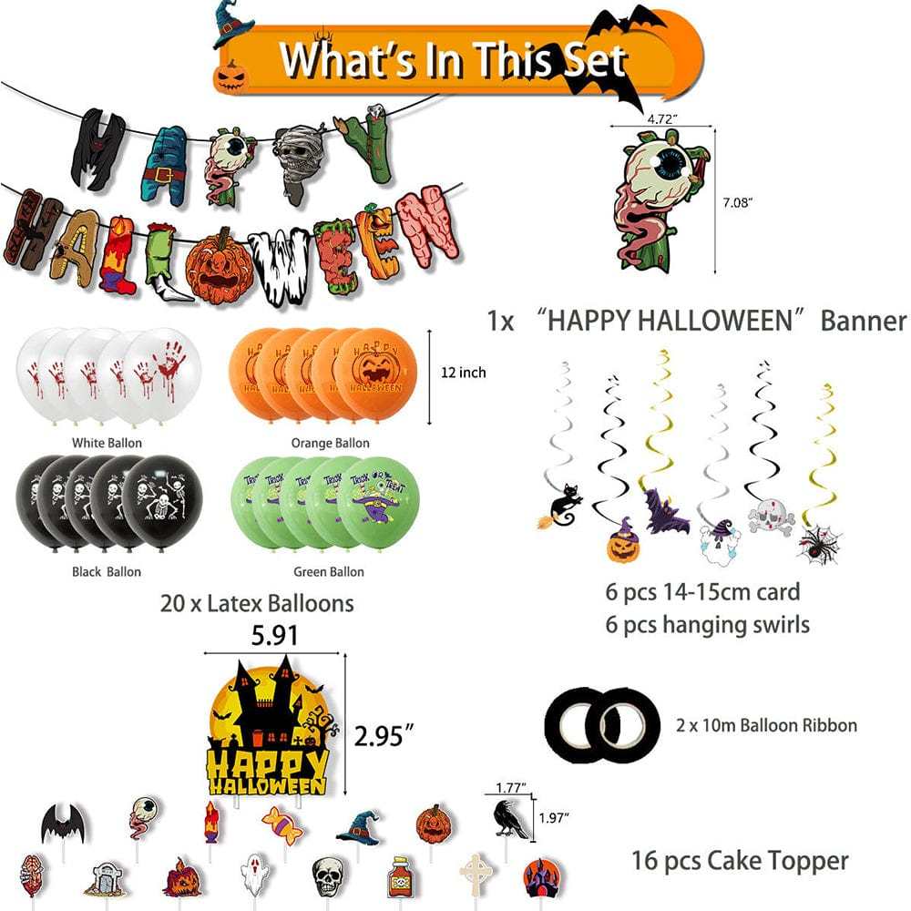 Halloween Balloon Kit for Halloween Party Gifts Decorations Supplies - Giftlab