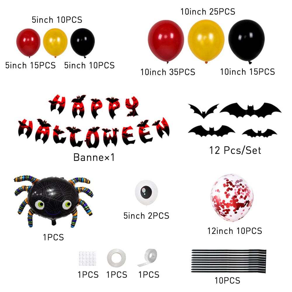 Halloween Balloon Arch Garland Kit Halloween Party Supplies Balloon Decorations - Giftlab