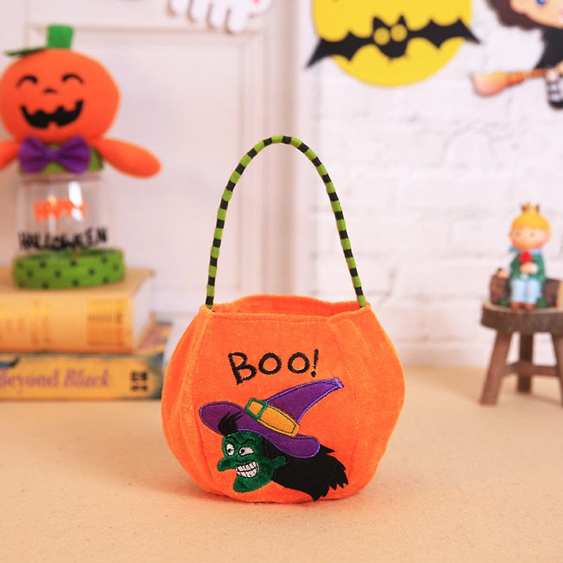 Halloween Trick or Treat Bags Reusable Candy Basket Gifts for Kids 4 Styles
