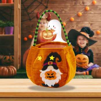 Halloween Trick or Treat Bags Candy Storage Basket Halloween Gifts for Kids 3 Styles - Giftlab
