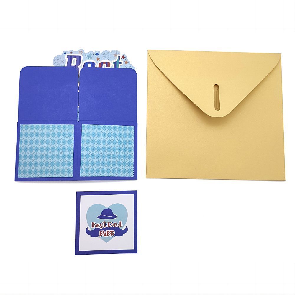 Father's Day 3D Pop Up Box Card Best Dad Ever Greeting Card for Dad - NameNecklace
