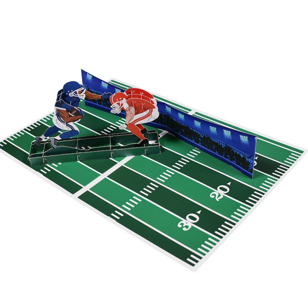 Father's Day 3D Pop Up Card Football Greeting Card for Dad - NameNecklace