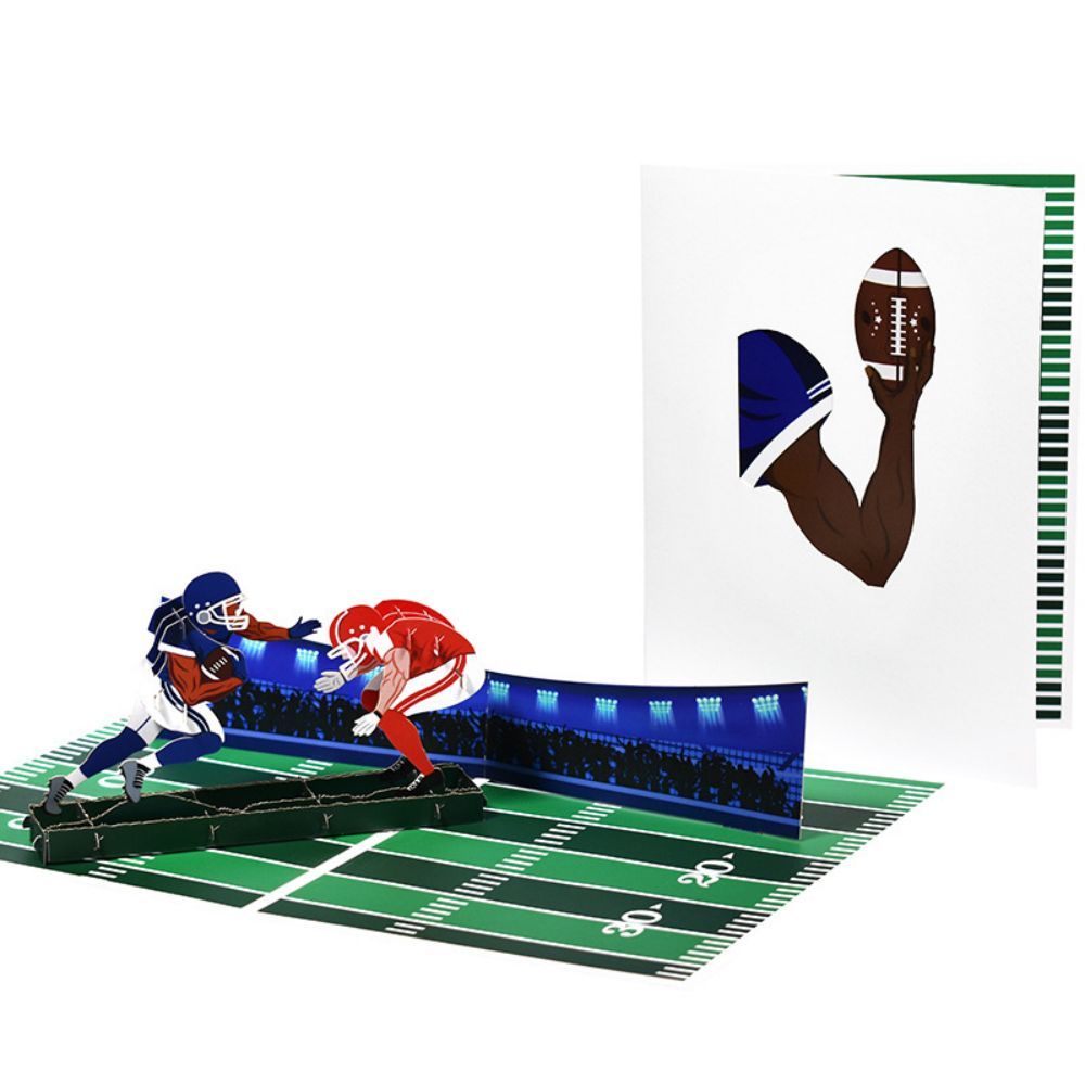 Father's Day 3D Pop Up Card Football Greeting Card for Dad - NameNecklace