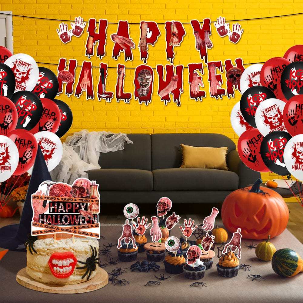 Halloween Hanging Swirl Banner Bloody Decorations Party Supplies Gift for Halloween Party - Giftlab