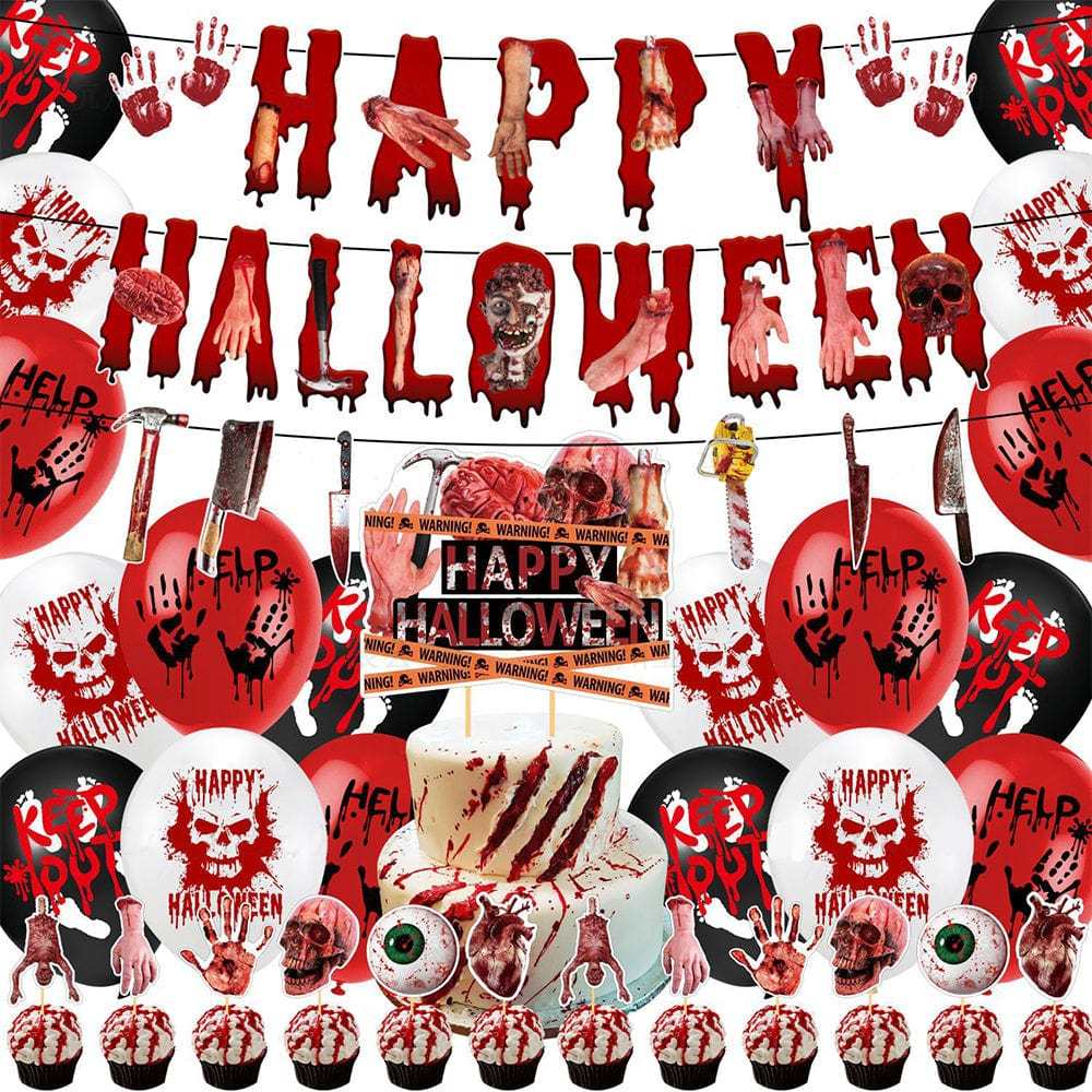 Halloween Hanging Swirl Banner Bloody Decorations Party Supplies Gift for Halloween Party - Giftlab