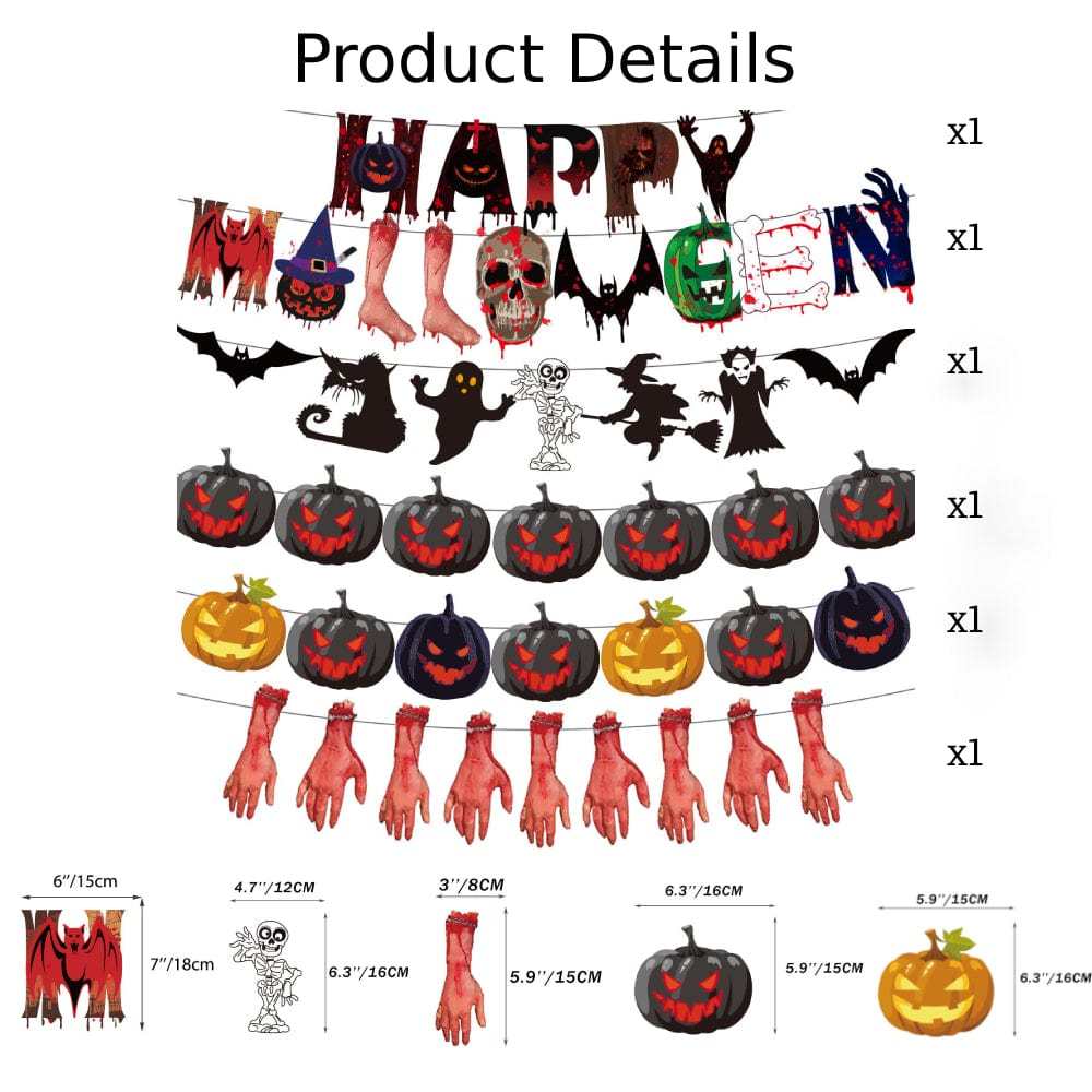 Halloween Horror Party Banner Decorations Party Supplies Gifts for Halloween Party - Giftlab