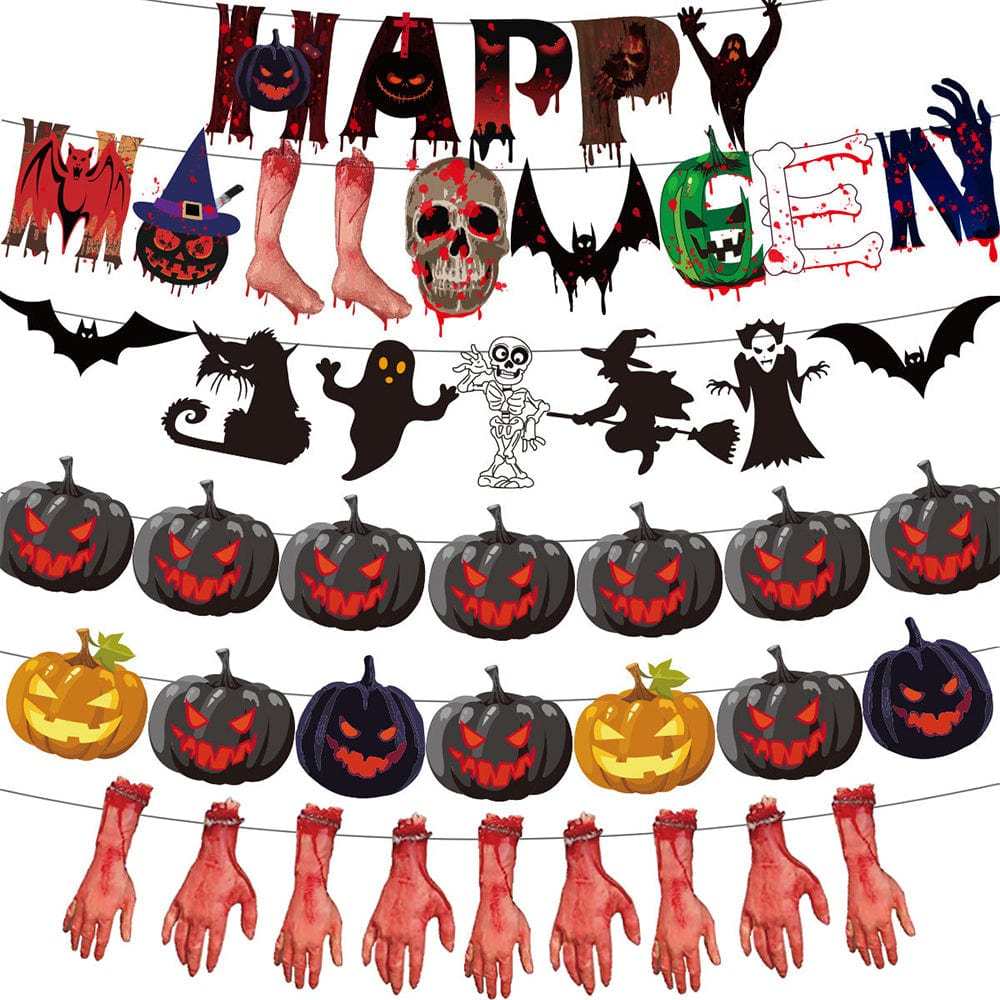 Halloween Horror Party Banner Decorations Party Supplies Gifts for Halloween Party - Giftlab