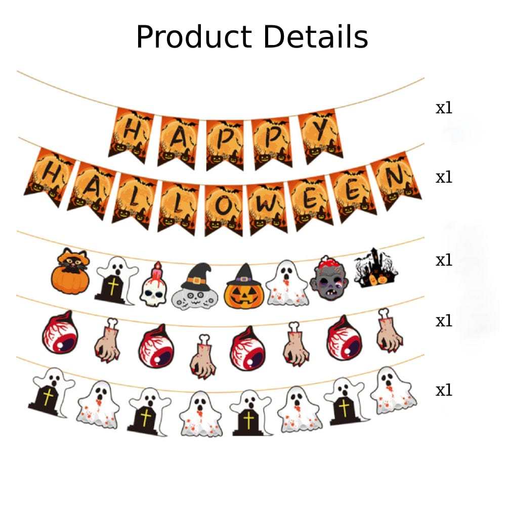 Halloween Party Banner Decorations Party Supplies Gifts for Halloween Party - Giftlab