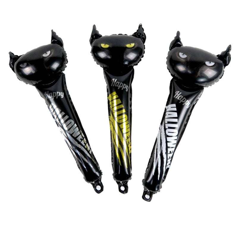 6pcs Halloween Balloon Portable Hand Balloon Stick Skulls Balloon for Halloween Party - Giftlab