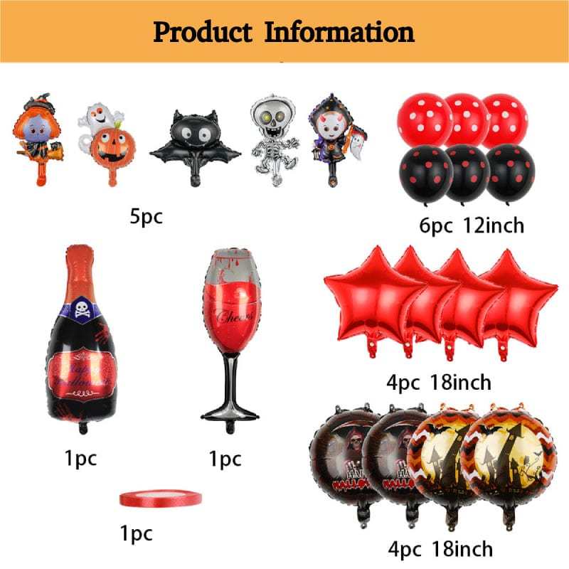 Halloween Balloon Kit for Halloween Party Decorations Supplies Set - Giftlab
