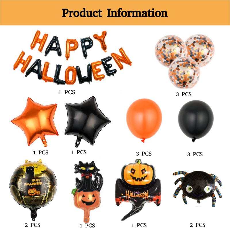 Halloween Party Banner Balloon Decorations Kits for Halloween Party Decorations Supplies - Giftlab