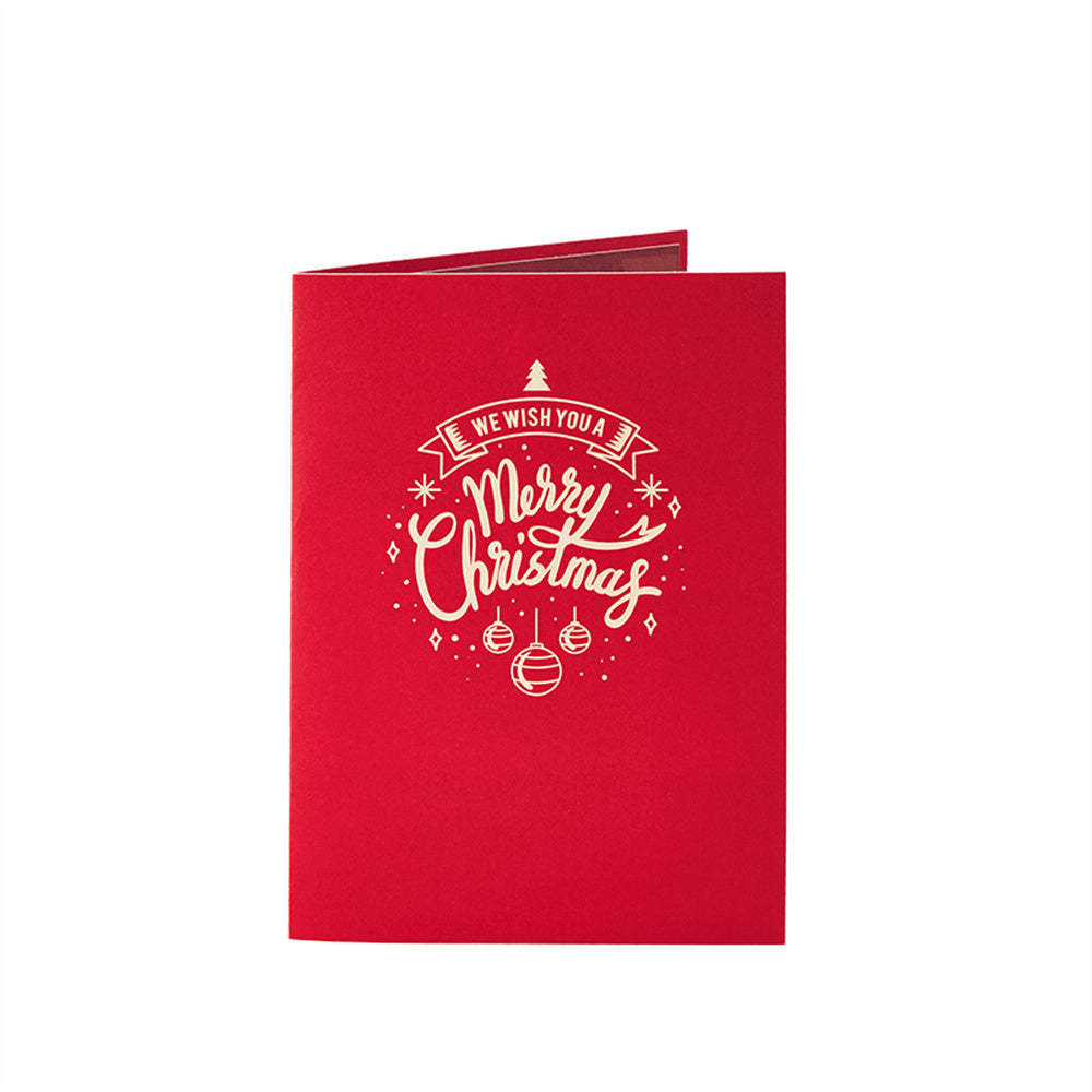 Christmas 3D Pop Up Card Santa Ornament Greeting Card - NameNecklace