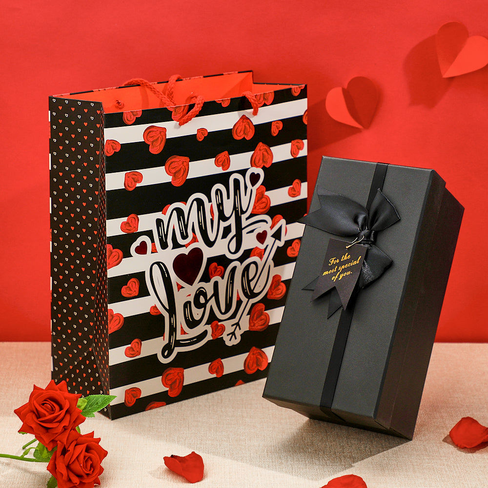 Valentine's Day gift gift bag+ Black Box - CustomBobbleheadsUS