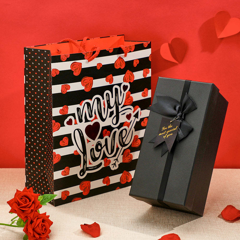 Valentine's Day gift gift bag+ Black Box - CustomBobbleheadsUS