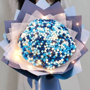 DIY Lucky Paper Stars Bouquet Set Valentine's Day Gifts for Lovers - NameNecklace