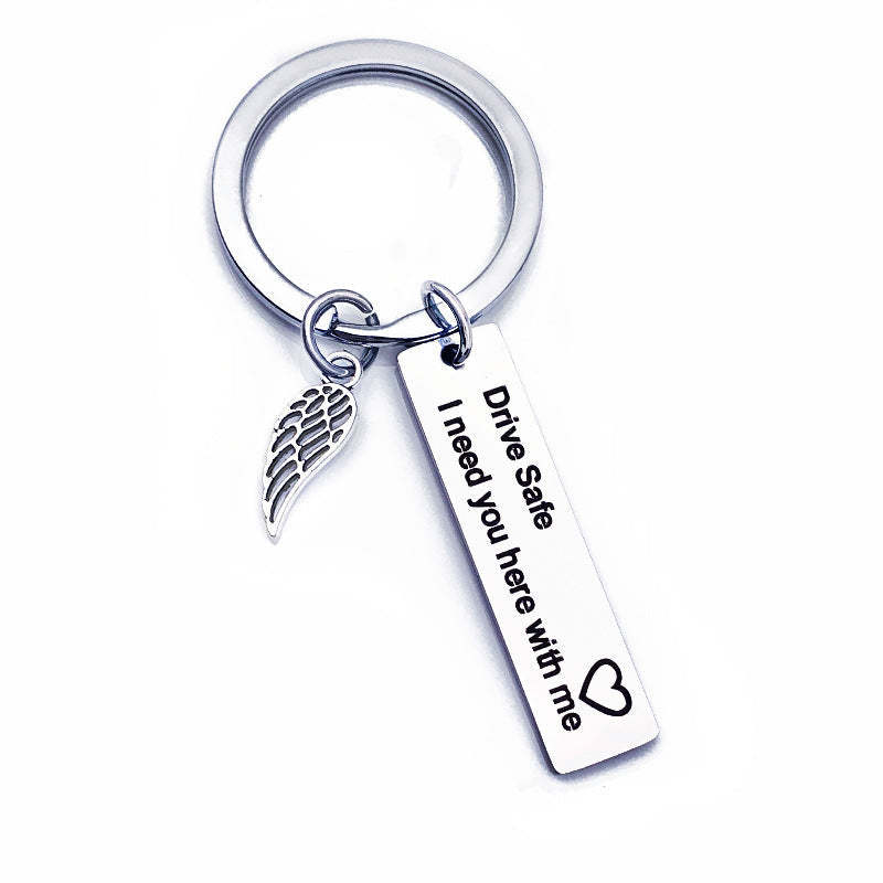 For Him Drive Safe Keychain Metal Keychain - NameNecklace