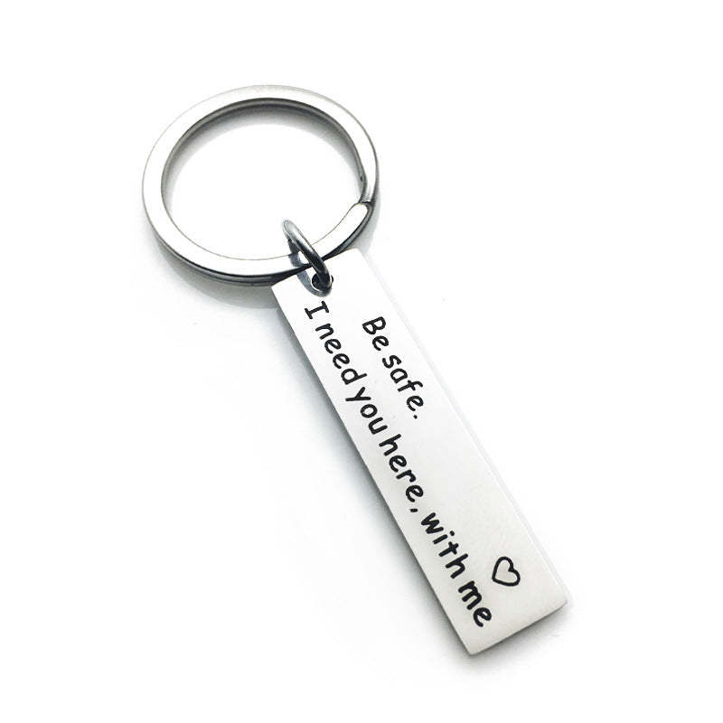 For Him Drive Safe Keychain Metal Keychain - NameNecklace