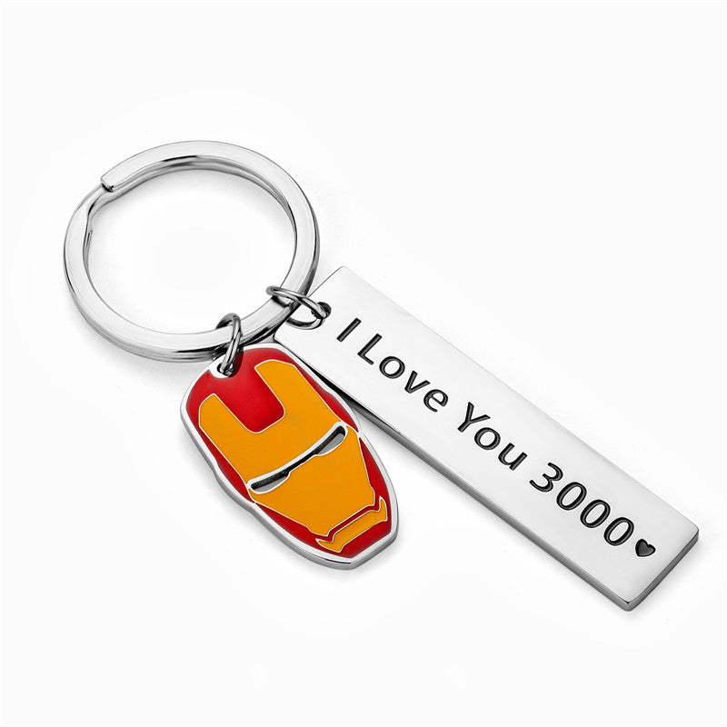 Fashion Keychain I Love You 3000 Times Avengers Gifts - NameNecklace
