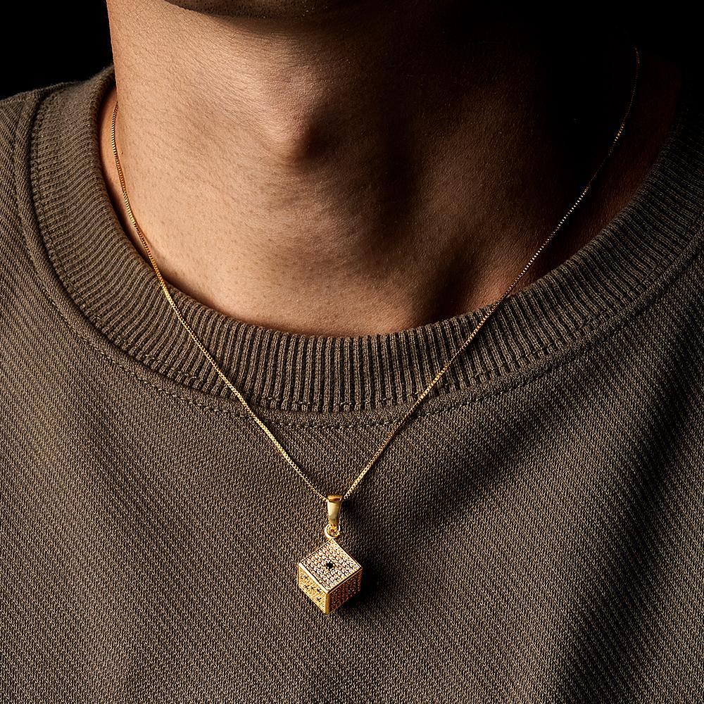 Hip Hop Necklace Fashionable Dice Zircon Necklace Jewelry Gifts For Men - NameNecklace