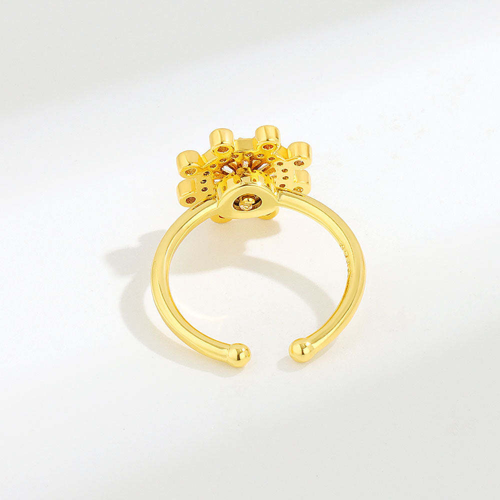 Fidget Anti-anxiety Ring Rudder Star Talisman Open Adjustable Spinner Ring Jewelry Gifts for Her - NameNecklace