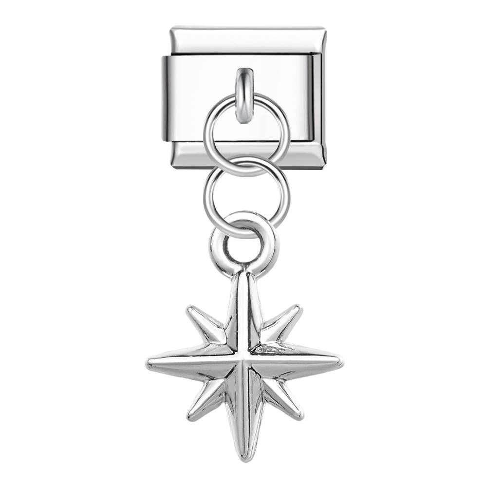 Starburst Italian Charm For Italian Charm Bracelets Composable Link - NameNecklace