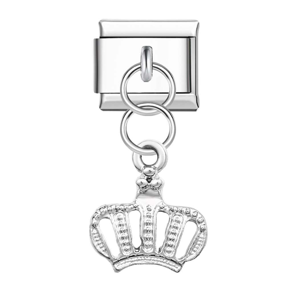 Noble Crown Italian Charm For Italian Charm Bracelets Composable Link - NameNecklace