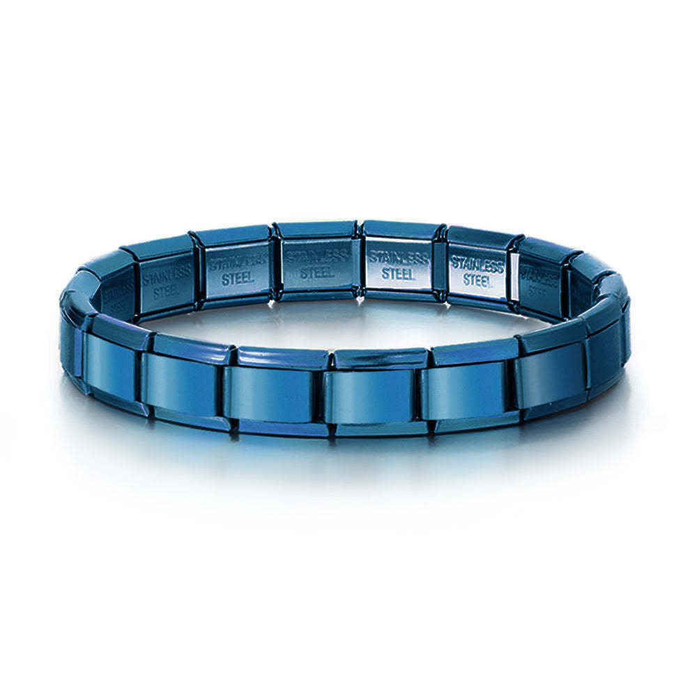 Vintage Blue Italian Charm Bracelets Original Italian Charm Bracelet - NameNecklace